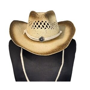 Faux‎ Straw Cowboy Hat Child-Adult Western Woven Halloween Costume Dress Up NEW